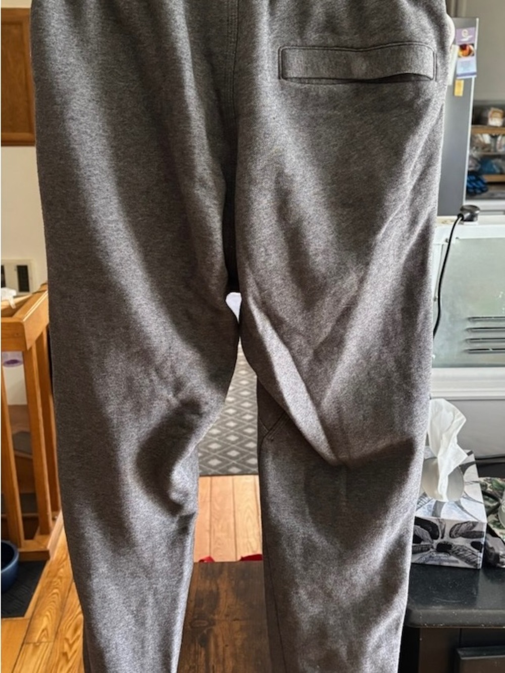 Nike Dark Gray Men’s Jogger Sweatpants with White Swoosh - Picture 2 of 4